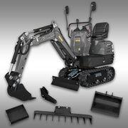 JANSEN MB-500 Komplett-Set, Mikrobagger mit Anbaugeräten