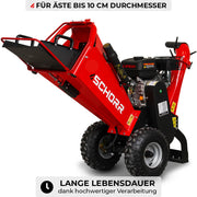 SCHORR RR100THX, Benzin-Holzhäcksler