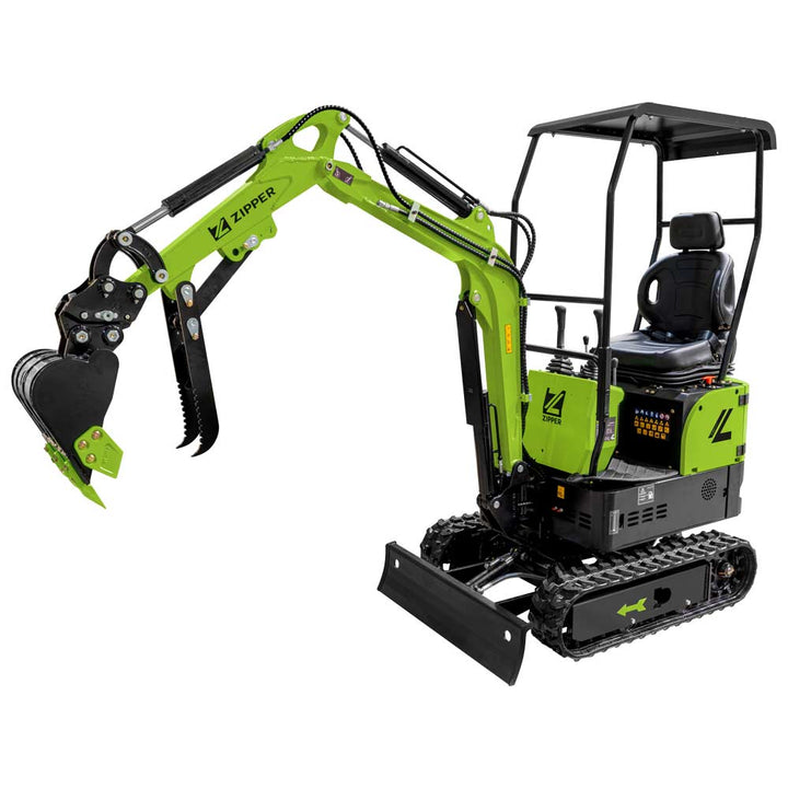 ZIPPER ZI-MBG850DS5, Diesel-Minibagger mit drei Schaufeln