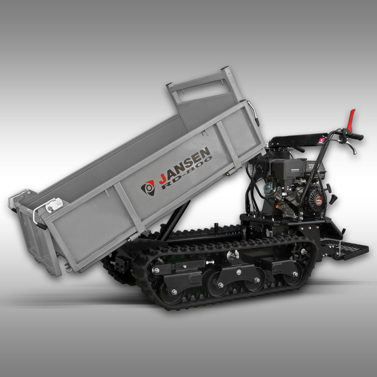 JANSEN RD-800, Raupendumper mit Flachmulde